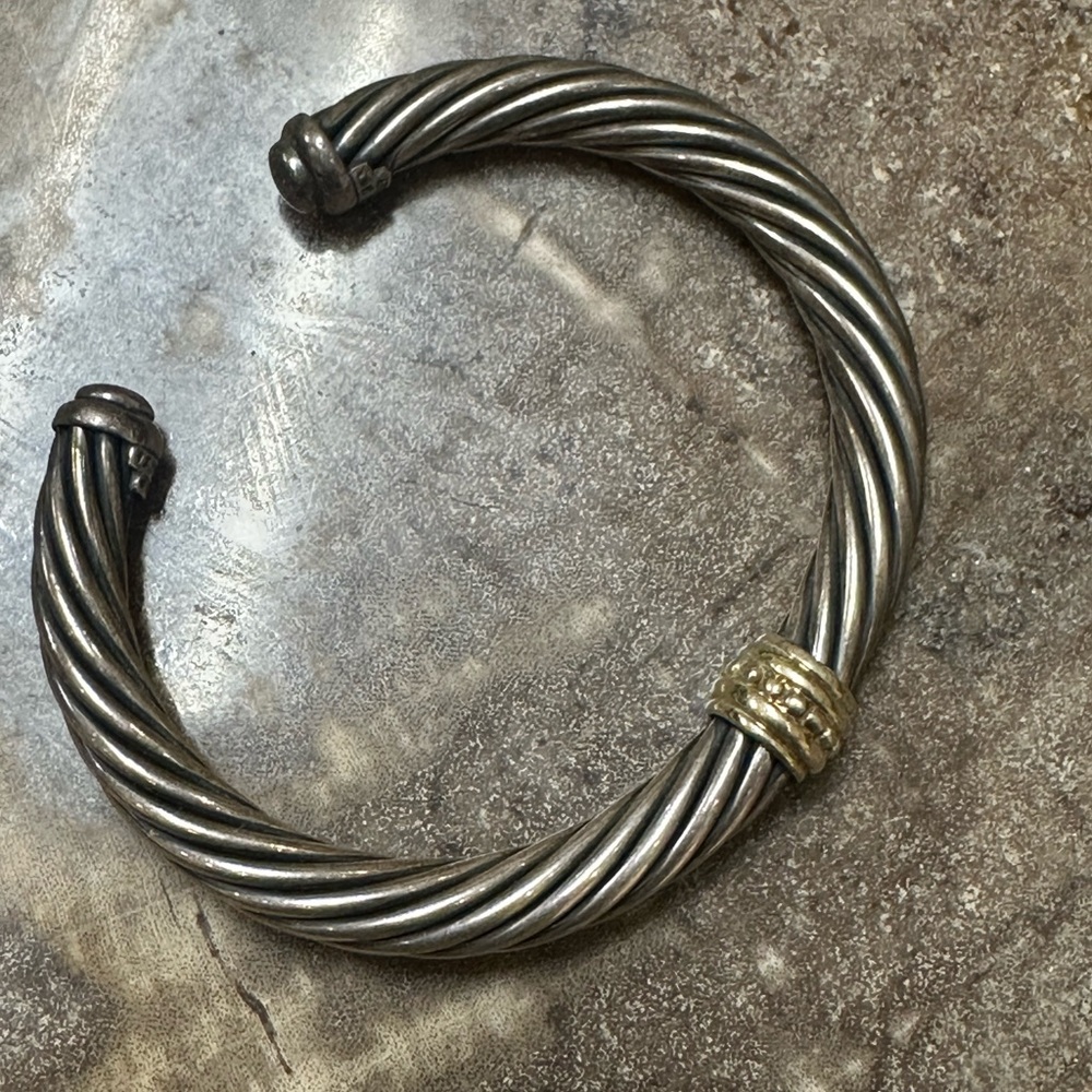 David Yurman Gold Station Cable Cuff